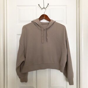 Ribbed taupe sweatshirt
